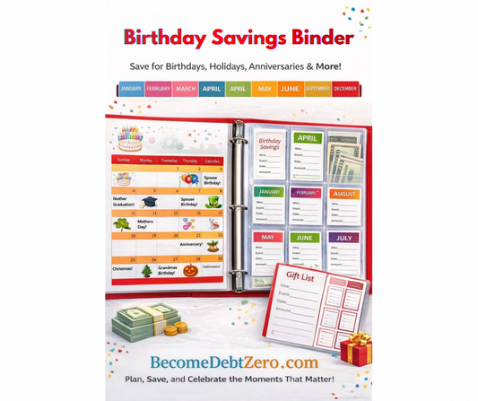 Birthday Savings Binder