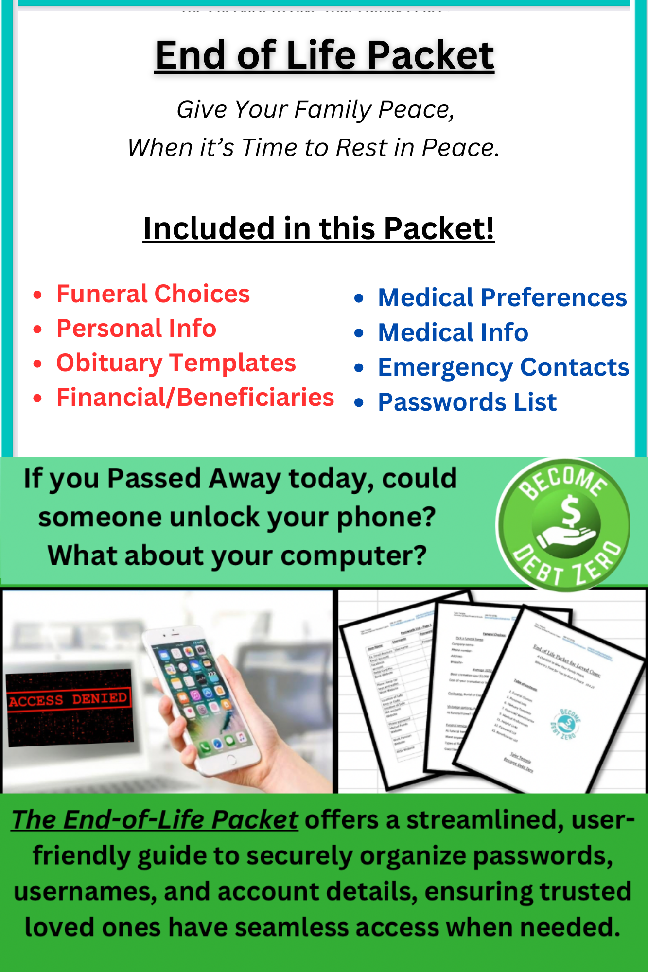 The End of Life Packet for Loved Ones